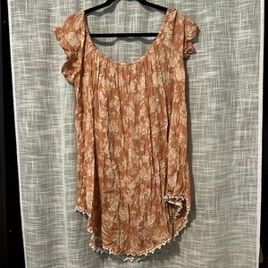 Cute Floral Summer Coverup/Mini with built in tube bra